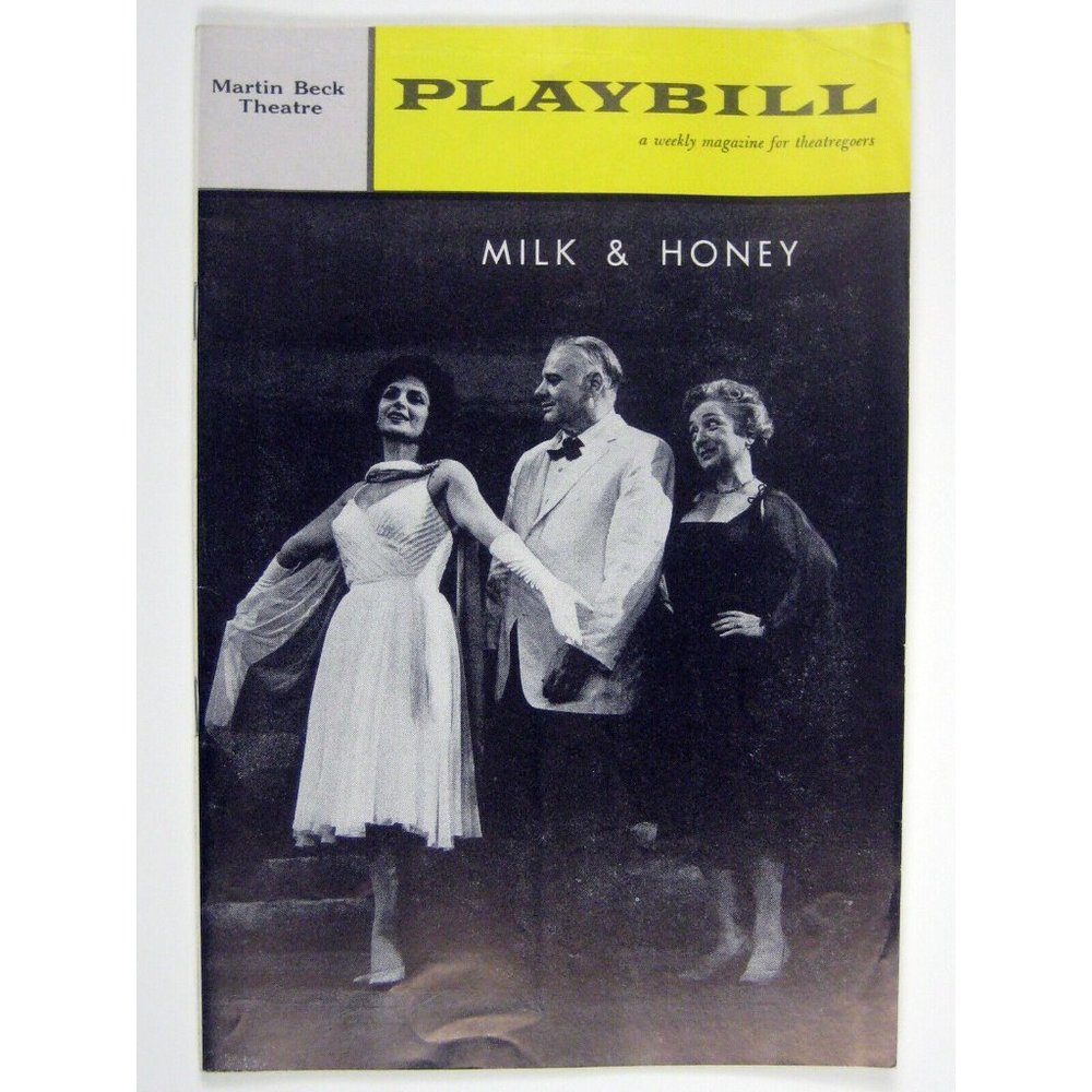 Milk Honey Playbill October 1961 Robert Weede Mimi Benzell Molly Picon Ticket